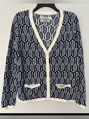 Tory Sport Tory Burch Tech Knit Tennis Racket Cardigan